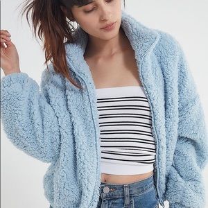 Urban Outfitters Willow Fuzzy Drawstring Jacket